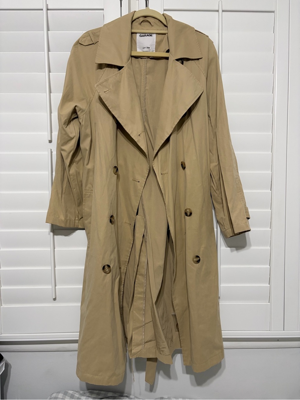 Garage Tan Trench Coat size xs/s